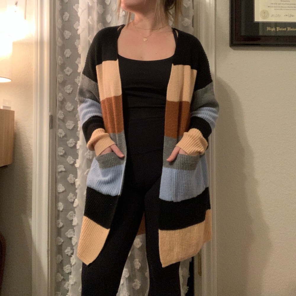 Lightweight Striped Cardigan